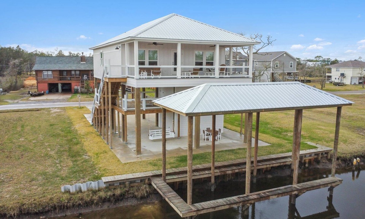 Shoreline Park House | 3-bedroom in charming Bay St. Louis with Boathouse and Dock.