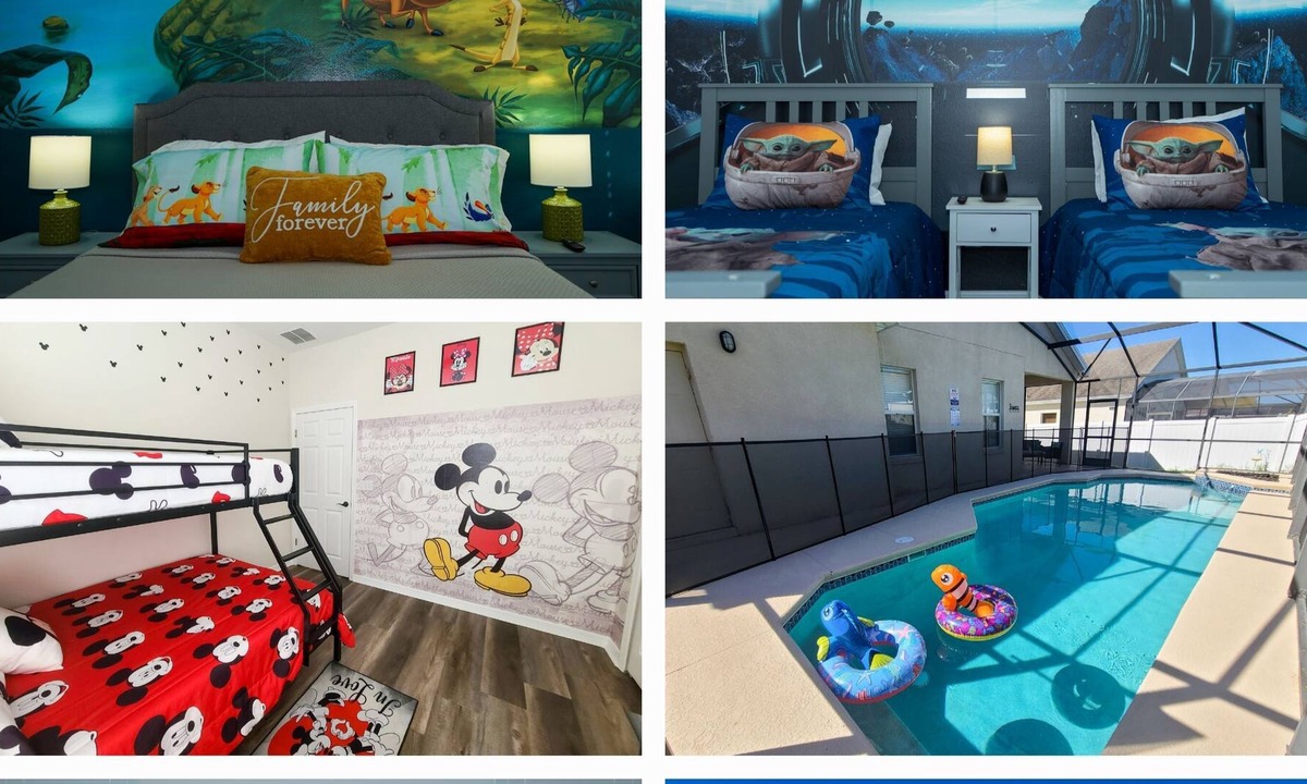 Tuscan Ridge House | 4 BR Entire Home near Disney with Pool.Themed Rooms.Star War.Mickey & Lion King