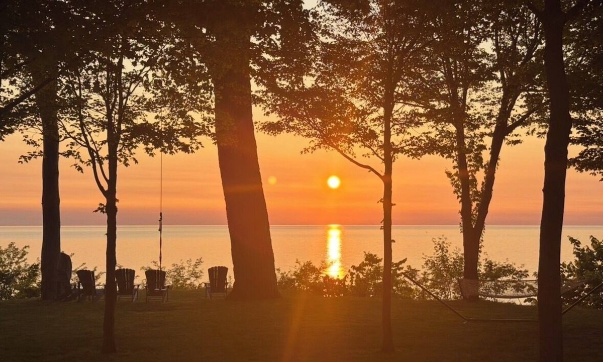 Lake Michigan Beach House | Beautiful Lake Michigan Beachfront Luxury Home. Private Beach, Pool + Hot Tub