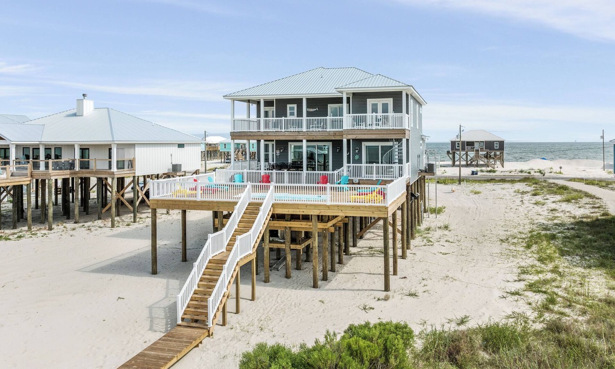 Dauphin Island House | Best of both worlds! Gulf-view & sound front with a private pool!