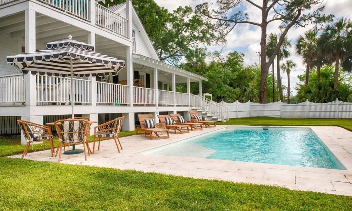 Tybee Island Cottage | Bliss Cottage - private pool and spacious porches! Walk to beach!