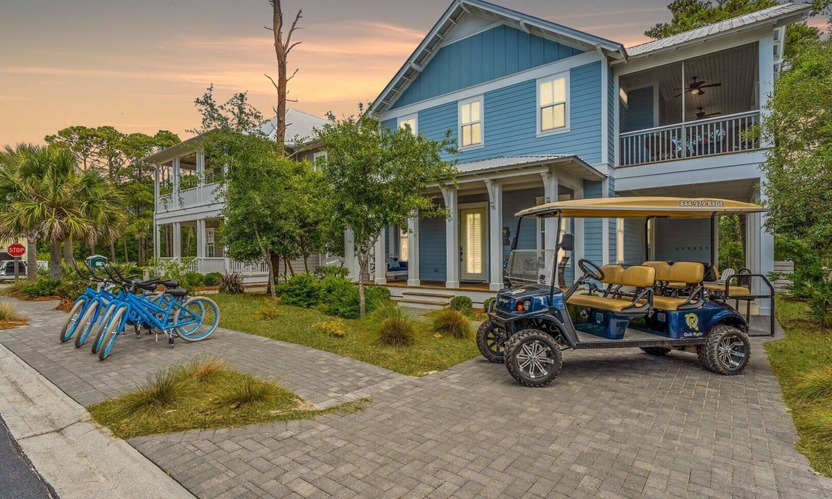 Lakeside at Blue Mountain Beach House | Coastal Home Bikes, Golf Cart, Pool Access + Near Beach | Beach Still My Heart