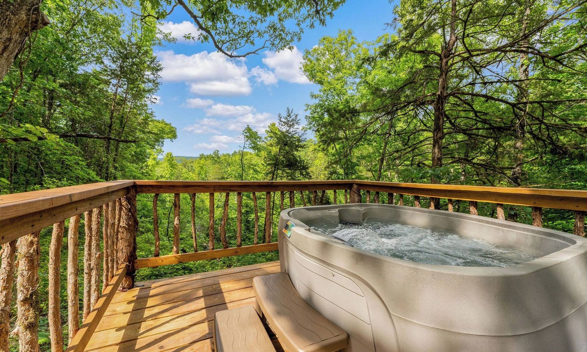Parthenon Cabin | Couples Retreat, Elevated Hot tub w/View