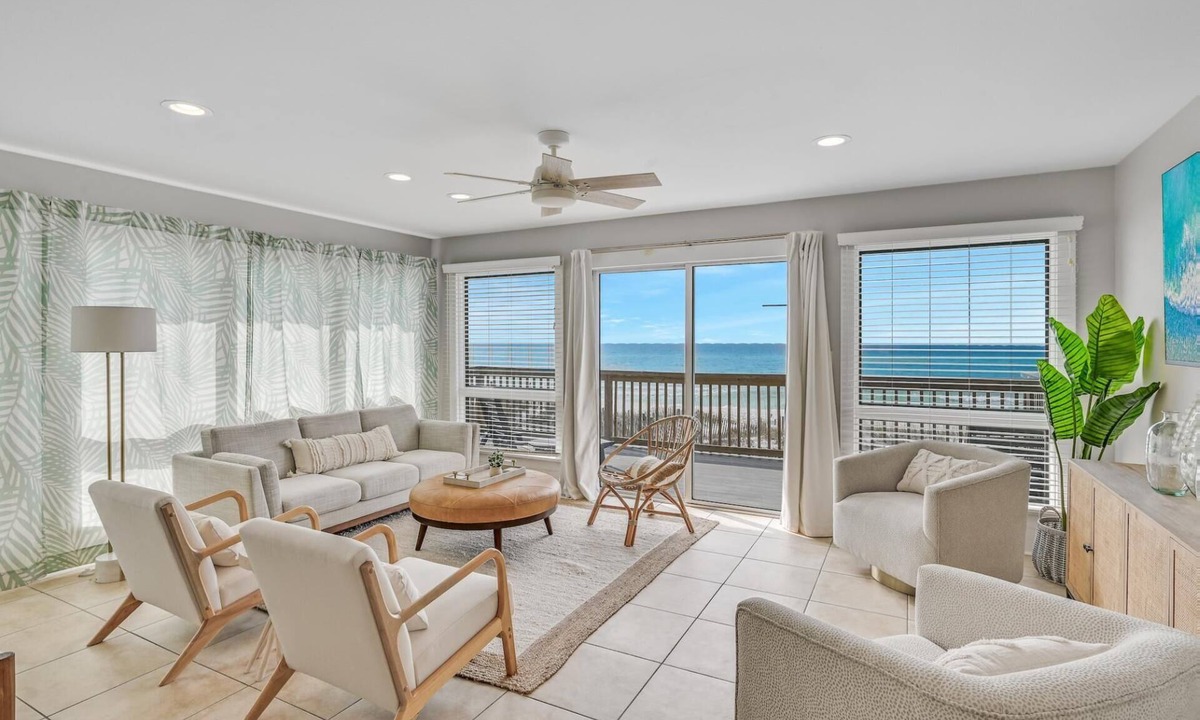 Gulf Pines House | Gulf-Front with Private Deck and Water Views