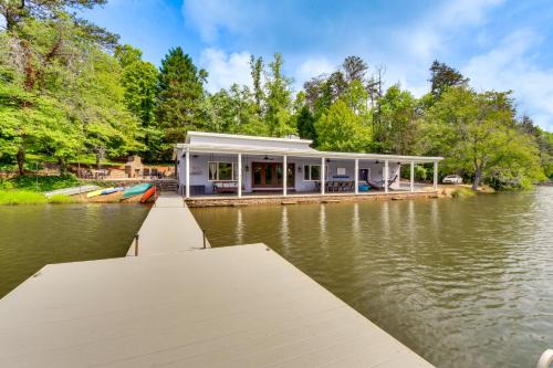 Six Mile House | Hot Tub, Dock, Lakefront: Luxe Six Mile Retreat