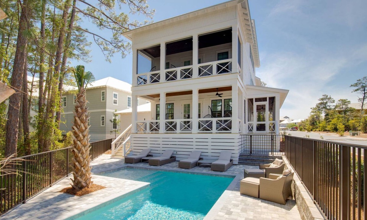 Lakeside at Blue Mountain Beach House | June Special "Cabana Cove" 30A Home, Private Pool, Golf Cart, Blue Mountain