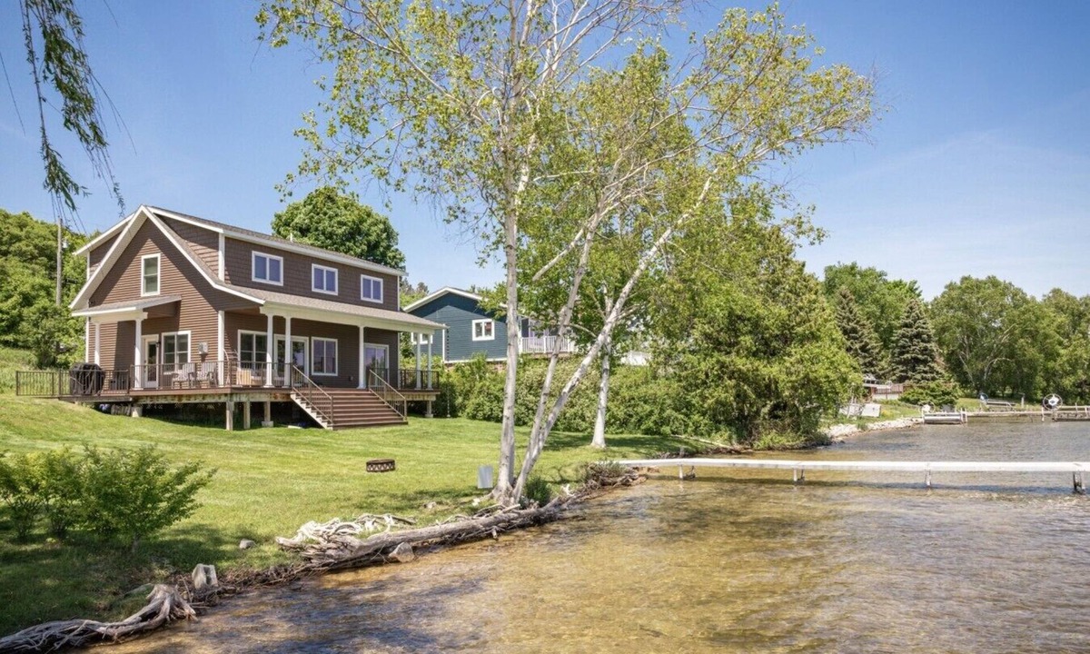 Lake Leelanau House | Lakefront Cottage on Lake Leelanau | Dock, Fire Pit, Near M-22 & Dunes