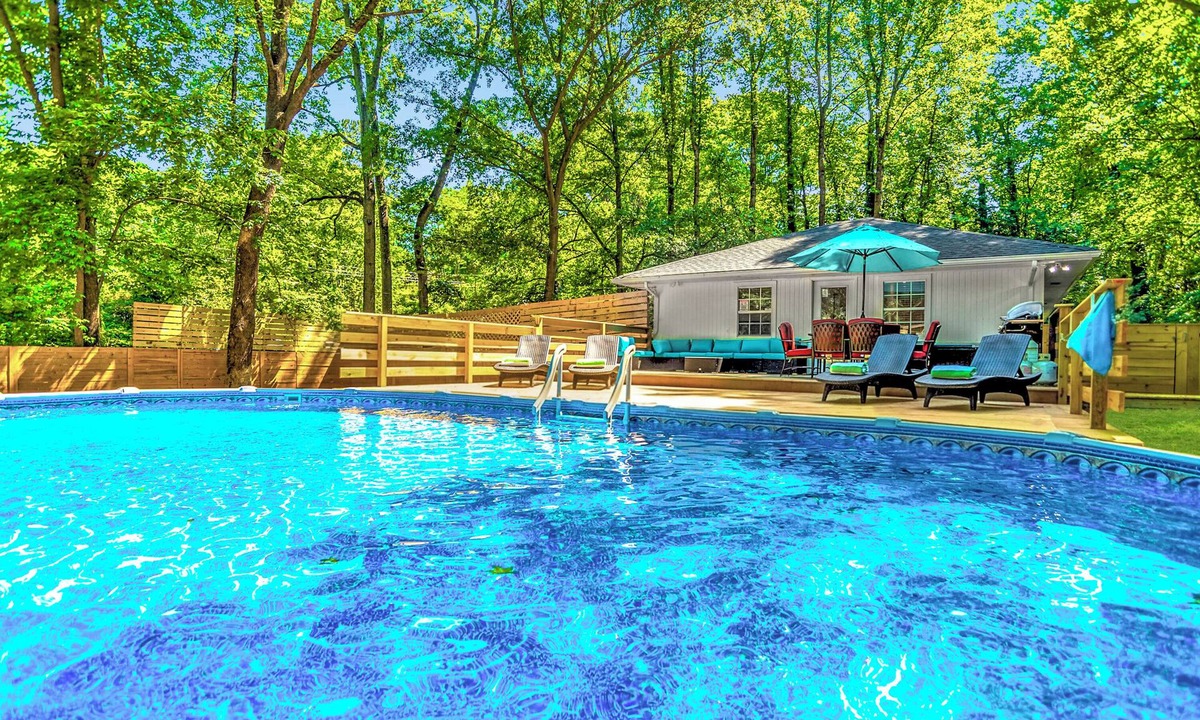 North Decatur House | Modern Contemporary 3BR Getaway Near ATL Pool HotTub BBQ