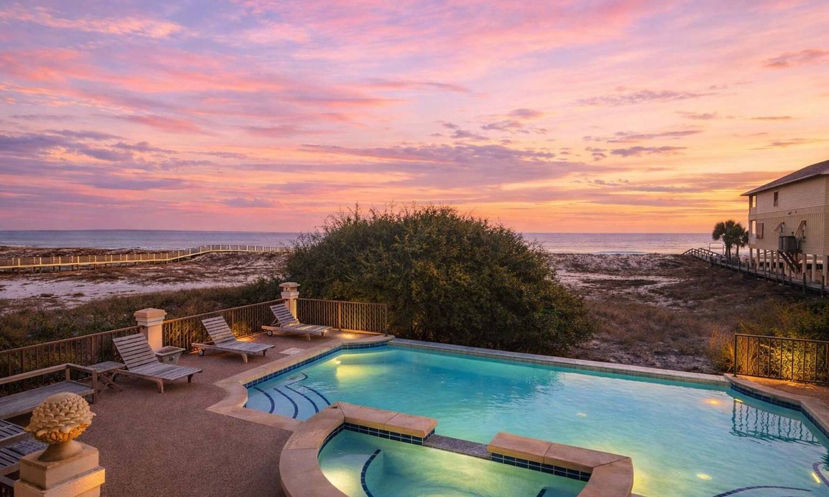 Orange Beach House | The Gayosa House 9BR Beachfront Oasis with Private Pool Hot Tub