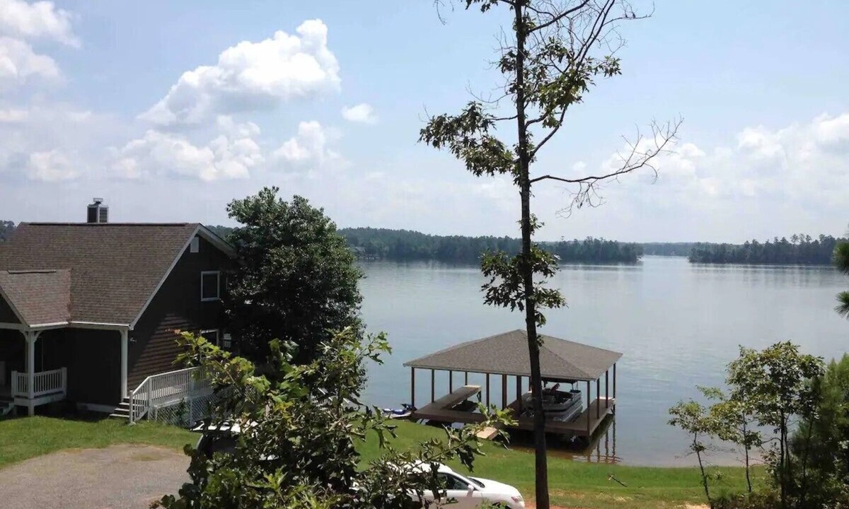 Dadeville House | The View at Lake Martin - with a boat dock and private boat ramp