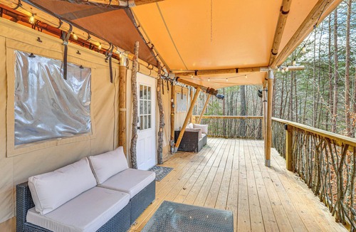 Trenton Cabin | 16 Mi to Lookout Mtn: Glamping Tent w/Hot Tub