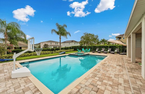 West Kissimmee House | 9-Beds Villa/Huge Pool/Spa/Private Theater/FirePit