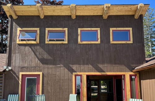 Cheboygan House | Beachfront Cottage on Lake Huron, views of Mackinaw Bridge, Sandy Beach!