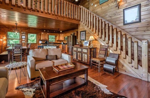 Blue Ridge Cabin | Big Sky Retreat- Pet Friendly | Game Room | Hot Tub with Views