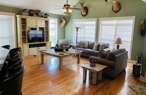Goshen Cabin | Covey Point offers a cozy space for 12 w/a game room & an outdoor living area!
