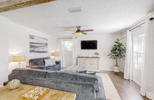 St. Augustine South House | Dog-friendly home with fenced yard, patio, grill, & park across the street
