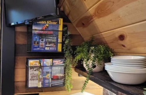 Indian River Cabin | Eagles Nest A-frame: Riverfront Cabin: Add-on Treehouse Bedroom, Pet Friendly!