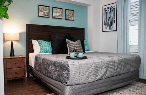 Downtown Jacksonville Apartment | Fun Cozy 1 Br King Apts - 1 25 Mile Walk to TIAA Bnk Fld