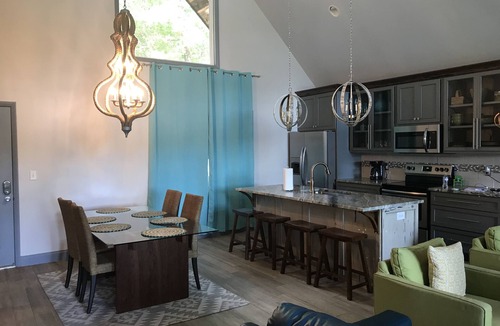 Jacksons' Gap House | Lake Martin home, lakefront, renovated house, no stairs- beach area