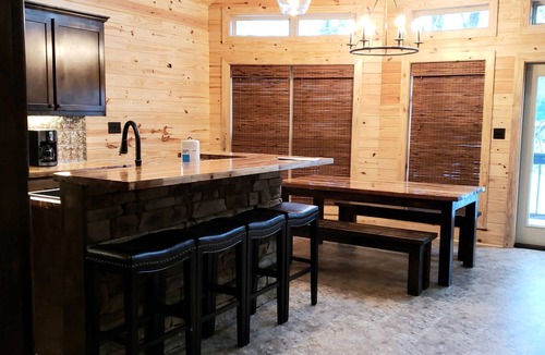 Pine Level Cabin | Lakefront Cabin Private Pier Stunning Sunsets Fish, Relax & Unwind