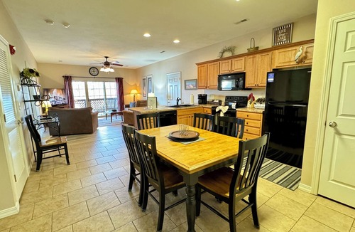 Hollister Condo | Lakefront Condo with private deck to enjoy the views of the water and dock.