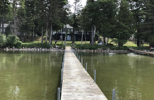 Cheboygan House | Large Lakefront Burt Lake Home with Amazing Sunset Views! NEW A/C FOR 2022.