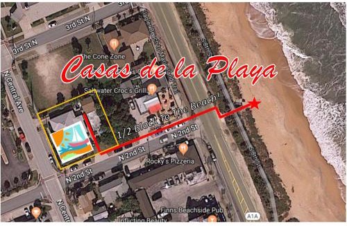 Flagler Beach Apartment | Las Palmas Cottage at Casas de la Playa - Central In the Heart of Downtown and Steps to the Beach!