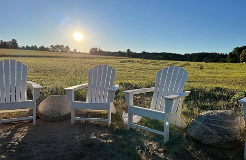 Mesick RV Rental | Luxury Bell Tent on Lavender and Alpaca Farm
