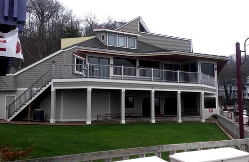 Macatawa House | Modern Lakefront Loft with Private Deck at Eldean Shipyard near Macatawa, Michigan