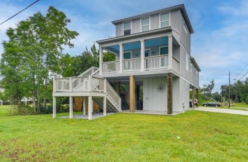 Waveland House | Modern Waveland Home w/Deck - Walk to the Beach!