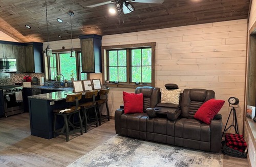 Mears Cabin | New Build 2-bedroom 2-bath cabin on 2 acres -sleeps 8 near Silverlake Sand Dunes