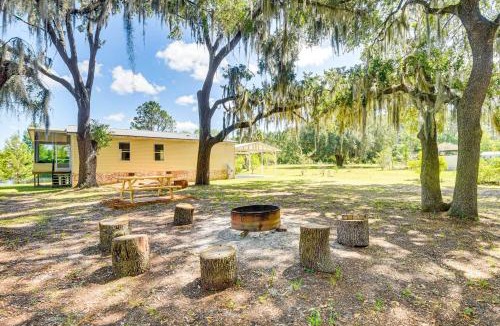 Crescent City House | Northeast Florida Home with Pond Views and Fire Pit!