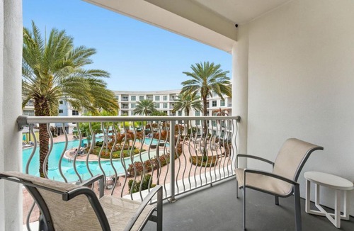 Celebration Apartment | Orlando Getaway with Pool View Balcony