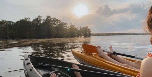 Oil City House | Pelican's Nest, Caddo Lake Cabins, with Kayaks