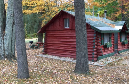 Grawn Cabin | Pine Log Cabin - Ellis Lake Resort - Interlochen/Traverse City