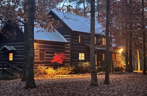 Empire Cabin | Prospect Mountain Cabin custom log home sportsman's paradise with fishing lake.