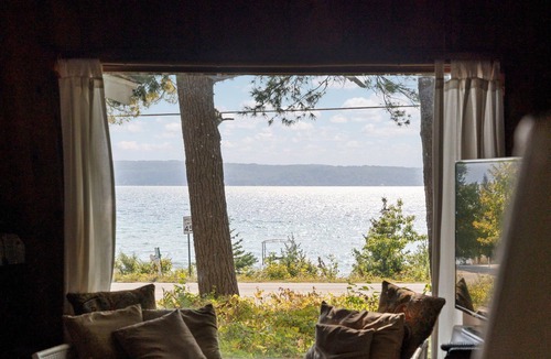 Lake Township Cottage | Retreat on Crystal Lake: Private Dock, Golf, Views