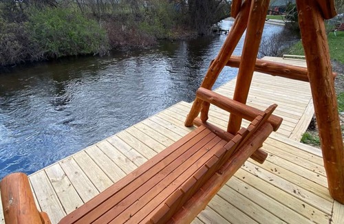 Grayling House | Riverfront & Walkable! Ausable Riverfront & Steps to Downtown Breweries/Shops