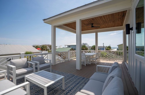 St. Augustine Beach House | Sandcastle on 2nd - New Construction, Heated Pool, GOLF CART, Steps to Beach!