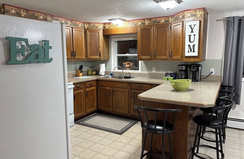 Cheboygan House | Spacious Mackinaw Avenue Creekside Cottage