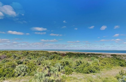 Tybee Island Condo | Stunning Views w/Large Balcony, Community Pool. Watch the Dolphins & Ships!