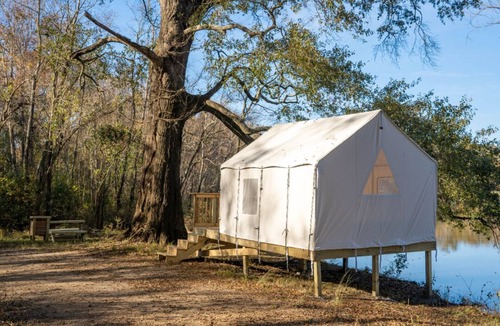 Jackson RV Rental | Tentrr State Park Site - Mississippi LeFleur's Bluff State Park - Mayes Lake C