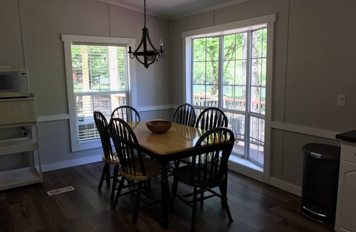 Blue Ridge House | Toccoa Fish Trap Escape, with Riverfront Deck and New Hot Tub