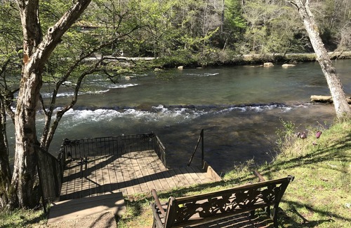 Blue Ridge House | Toccoa Fish Trap Escape, with Riverfront Deck and New Hot Tub