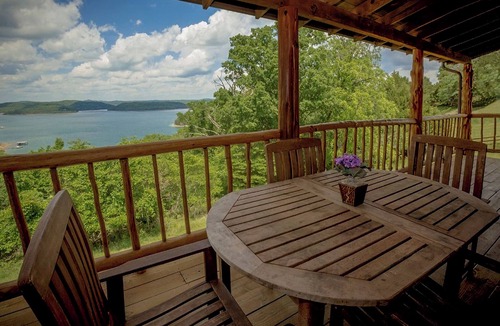 Sylvan Shores Cabin | Two Story Beaver Lake Cabin, Mountain Top lakeview with dock & SPECTACULAR VIEW!