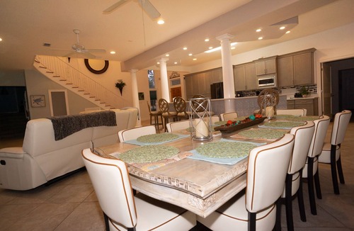 Mary Esther House | Villa Rosa, WATERFRONT HOME, sleeps 16, 6,500 sq ft, with pool and boathouse.