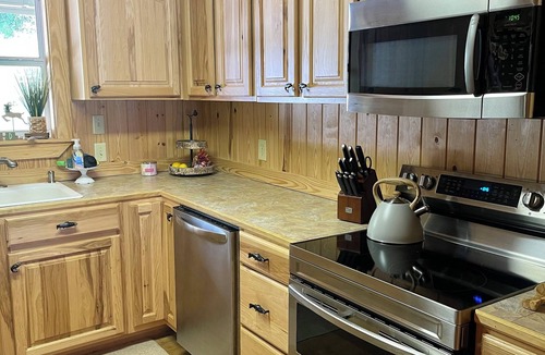 Camden Cabin | Waterfront 3 Bedroom Camden Cabin with Gorgeous Views, Firepit and Dock