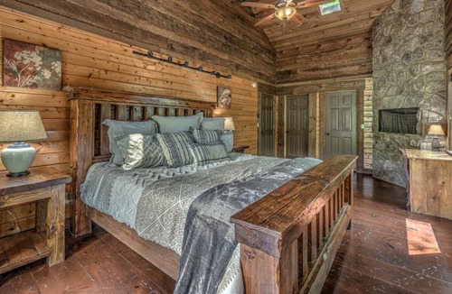 Blue Ridge House | Whisper Creek Lodge - Riverfront | Hot Tub | Outdoor Fireplace