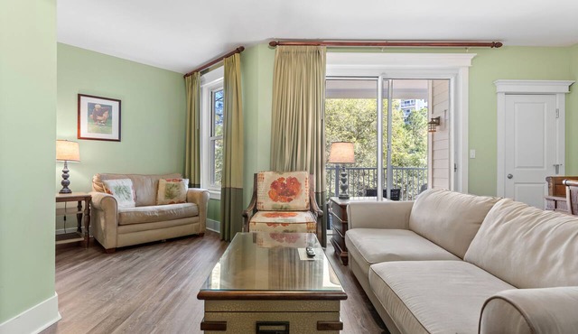 1BR Baytowne Condo with Lush Resort View! Tram, Walk to Wharf, Pool & Hot Tub