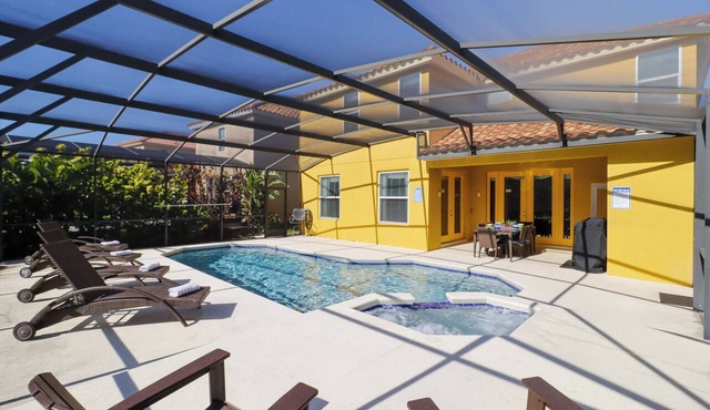 6BR Disney Area Villa, South Facing Pool, Spa, Game Room